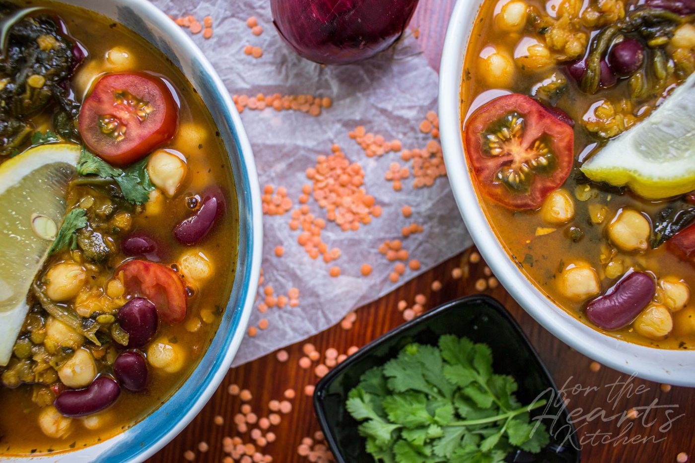 Arabische Kichererbsen-Spinat-Linsensuppe - for the Hearts Kitchen ...